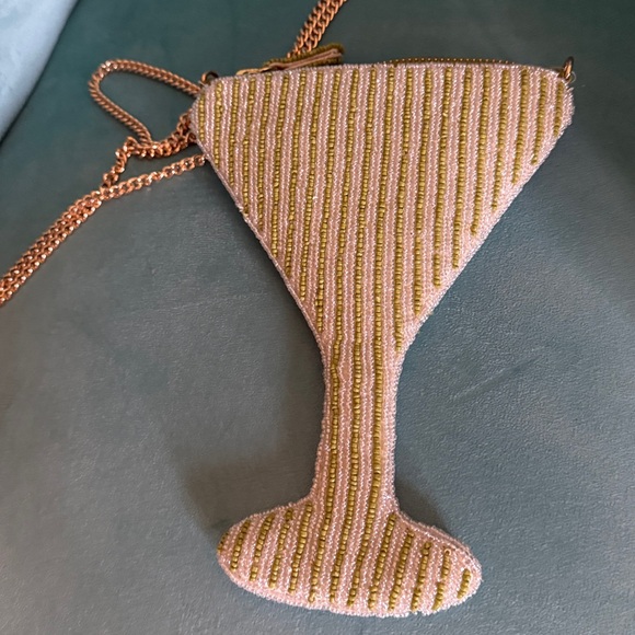 Anthropologie Martini Glass Crossbody Bag - White and Green - Picture 2 of 2